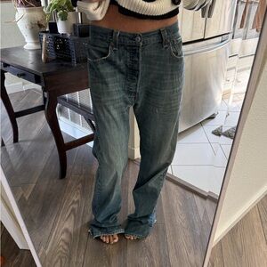 Levi’s 501 Vintage 33x34 USA Made Selvedge-Style Fade Button 4093 Classic Denim